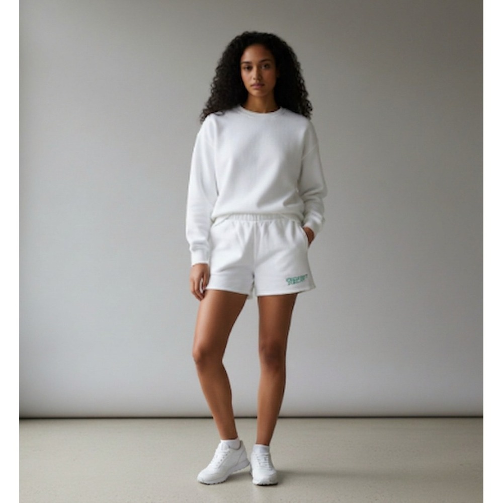 Madhappy Fleece Sweat Shorts Medium White TTH Top Hits Athleisure Casual Wear